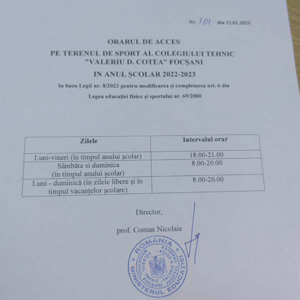 Anunț post vacant paznic