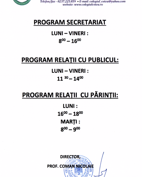 Program Secretariat